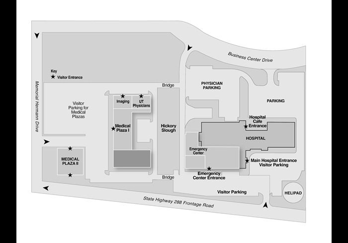 Campus map of Pearland Hospital