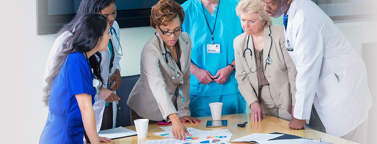 Diverse medical professionals