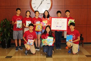 Memorial Hermann Southwest Volunteers with book donations