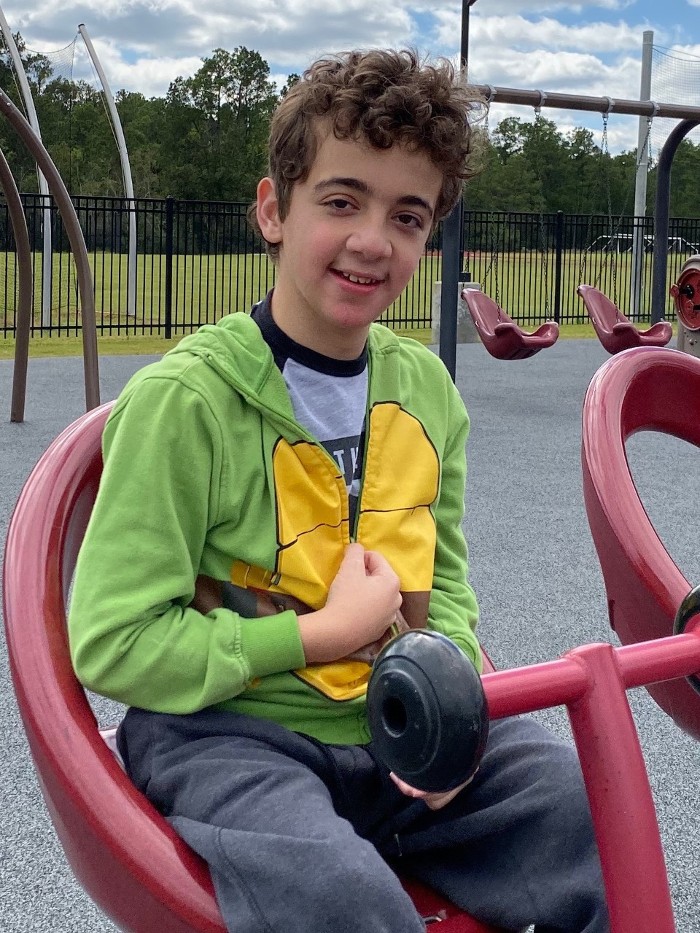 patient evan on playground