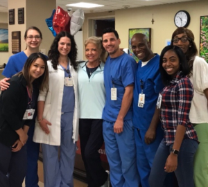 Jennifer with the transplant staff