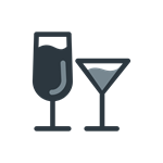 Glasses of alcohol 