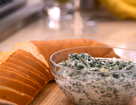 A simple heart healthy spinach dip