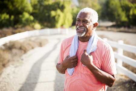 Man taking a break after exercising