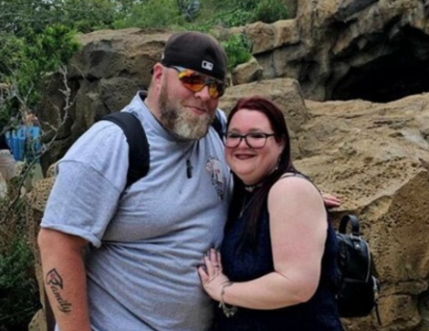 Crystal Lapole and her husband hike together post-surgery.