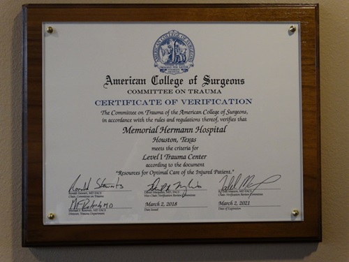 Trauma certification