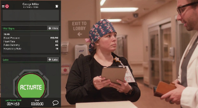 Medical staff discusses the Pulsara app