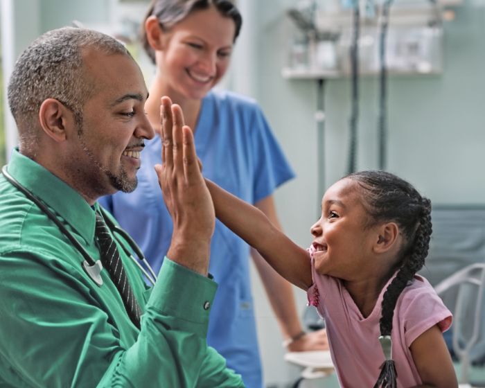 patients high fiving