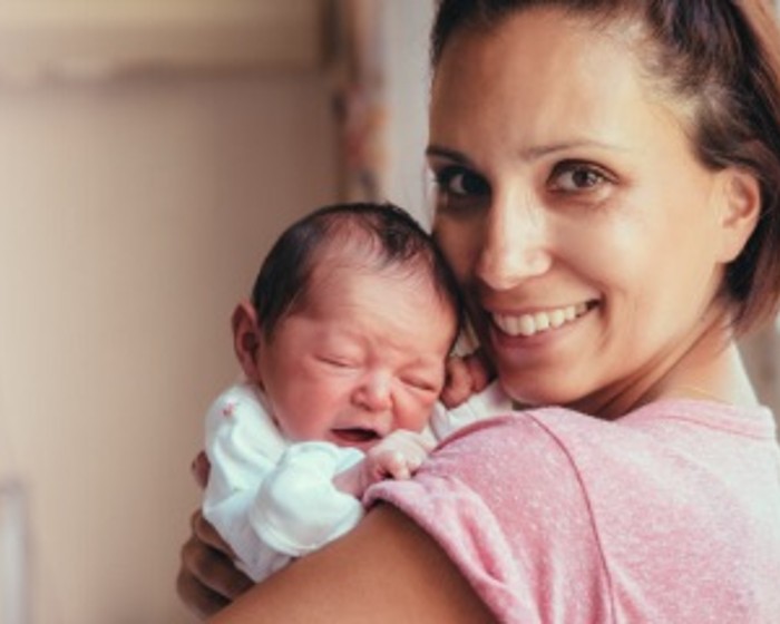 woman with newborn 